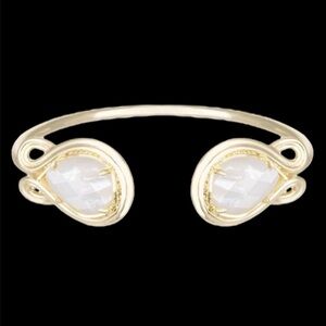 Kendra Scott Andy Bracelet in Gold & White Pearl NWT